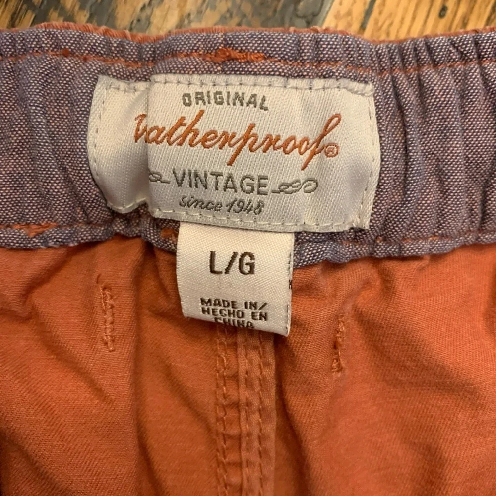 Weatherproof Drawstring Casual Shorts Mens Large Coral Inseam 7.5”